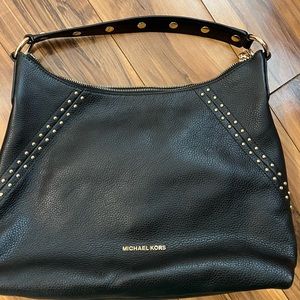 brand new- Michael Kors black leather purse